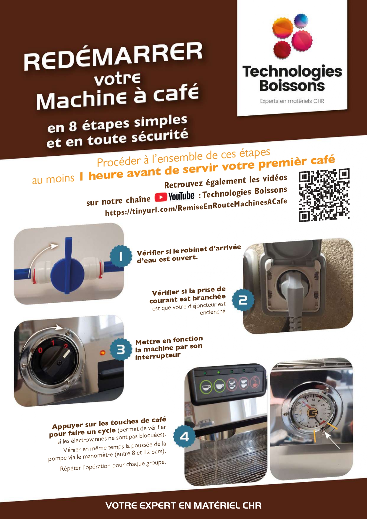 mise en route machine à café